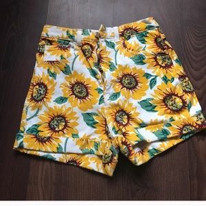 Sunflower High Waisted Shorts